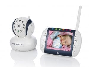 Baby Monitor Set: A baby bundle including a parent unit and a baby unit, allowing baby caregivers to monitor their baby and ensure their safety. The image showcases the complete set of baby monitor devices.