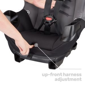 Evenflo Sonus Convertible Car Seat up front harness adjustment