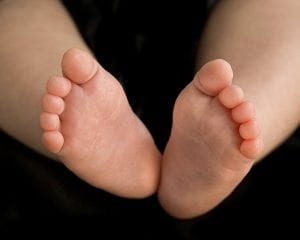 A baby's cute little toes.