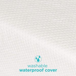 Milliard Premium Memory Foam Hypoallergenic Baby Crib Mattress comes with a washable waterproof cover.
