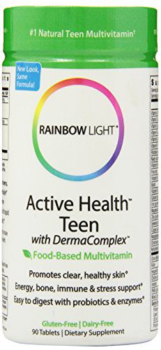 Nutrient rich Rainbow Light Active Health Teen Multivitamin for boys is gluten free. This multivitamin teen is great for immune health.