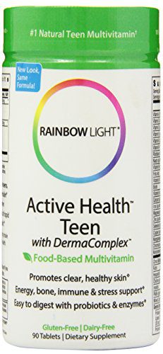 A daily dose of this gluten free teen multivitamin for boys will will give essential nutrient: calcium and vitamin, zinc for immunity biotin, b12 for energy, vitamin c d3 zinc and more minerals and vitamins Nutrient rich Rainbow Light Active Health Teen Multivitamin for boys is gluten free. This multivitamin teen is great for immune health.