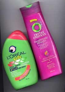 Shampoo for kids: Two bottles of the best kids' shampoo & conditioner: L'Oréal Kids 2-in-1 & Herbal Essences Dangerously Straight.