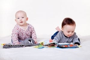 Babies love to browse story books and picture books.