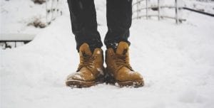 Boots - Top boots to wear. A pair of feet wearing the best winter boots during the winter season. bestie boots you can try during the cold season.