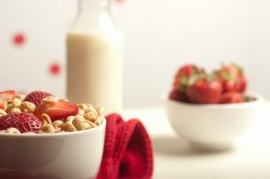 Milk and Cereals are rich in vitamins that help child gain weight