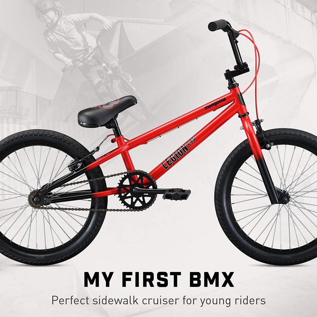 The 20 inch Legion BMX bike is made of a solid frame and includes 20 inch x 2.0 inch tires