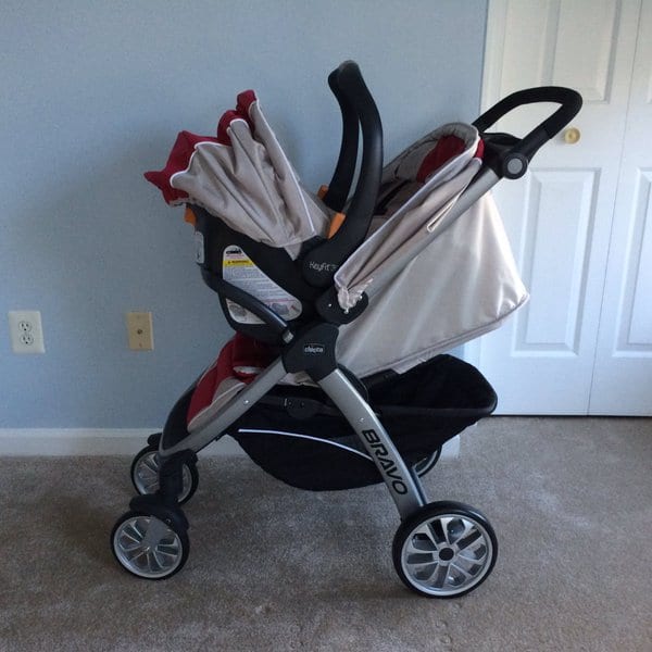 ready to go on a carseat stroller