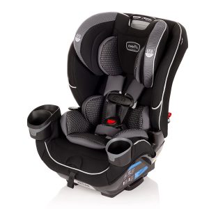 Evenflo Sureride EvryFit 4-in-1 Convertible Car Seat is an excellent choice for your playful, adorable, and adventurous children during any travel. This versatile car seat ensures their safety and comfort, making it a perfect companion for your long journeys.