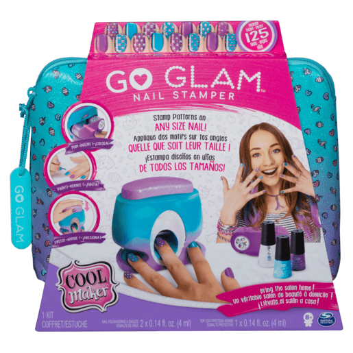 The Go Glam Nail Stamper, one of the most requested toys for a girl, brings creativity and style to her fingertips. This image showcases the Go Glam Nail Stamper, a fun and innovative toy that allows for easy and mess-free nail art. With its unique stamping technology, your little girl can effortlessly create fabulous nail designs in seconds. The set includes various patterns and colors, providing endless options for personalized nail art. Let girls express their individuality and the best time experimenting with different nail designs using the Go Glam Nail Stamper, a perfect choice for fashion-forward and creative play. The Go Glam Nail Stamper Set, a top pick among the most enjoyable toys for a girl, sparks creativity and style at her fingertips. With its unique stamping technology, your kid can easily design and decorate her nails with various patterns and colors. 
