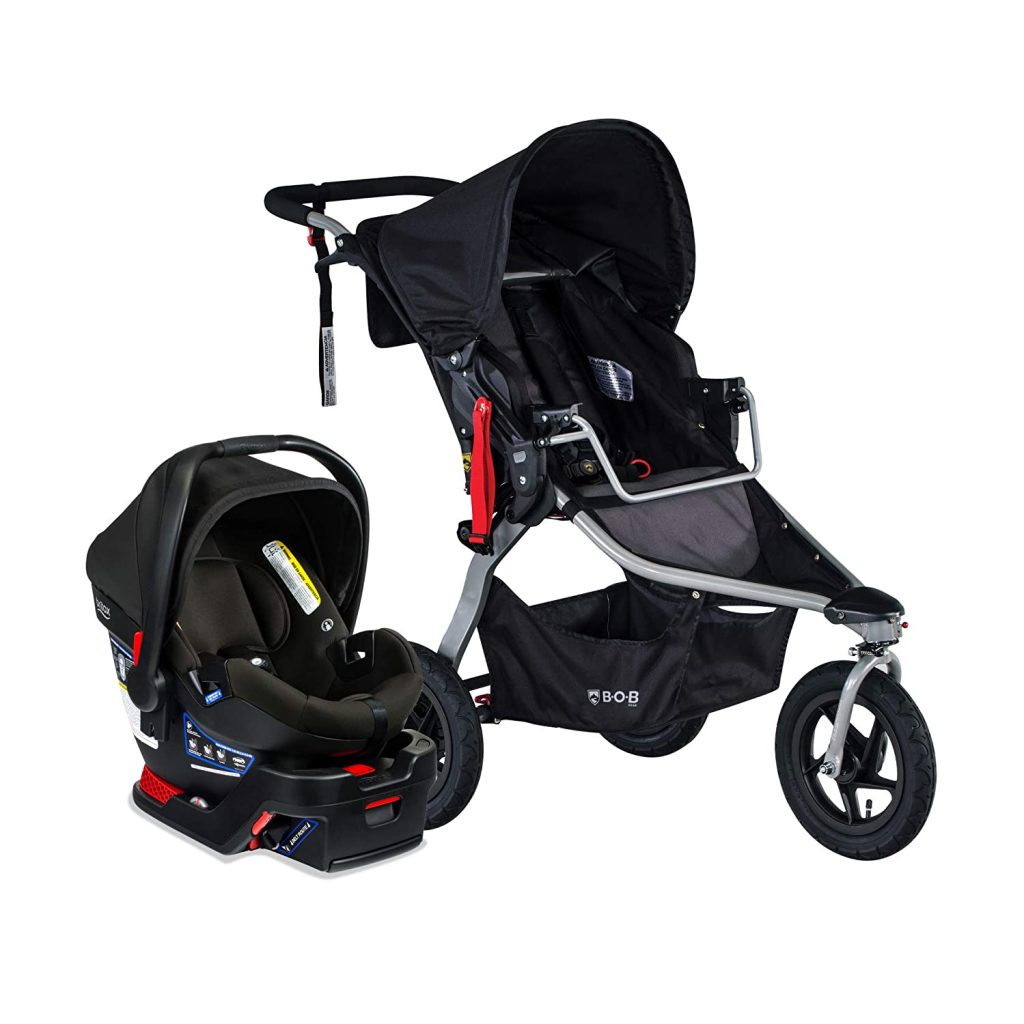 Black strollers from BOB , a popular brand of strollers