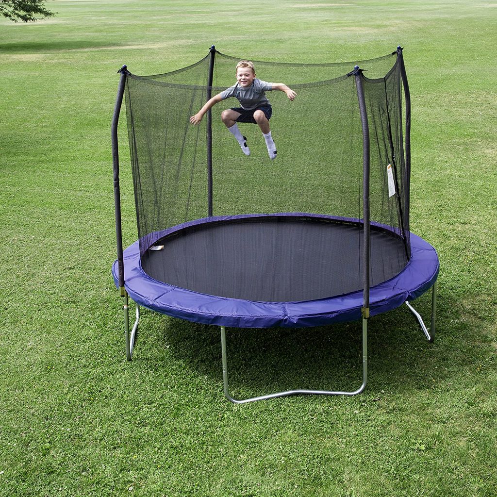 kid is happy to jump and bounce on this trampoline by Vuly