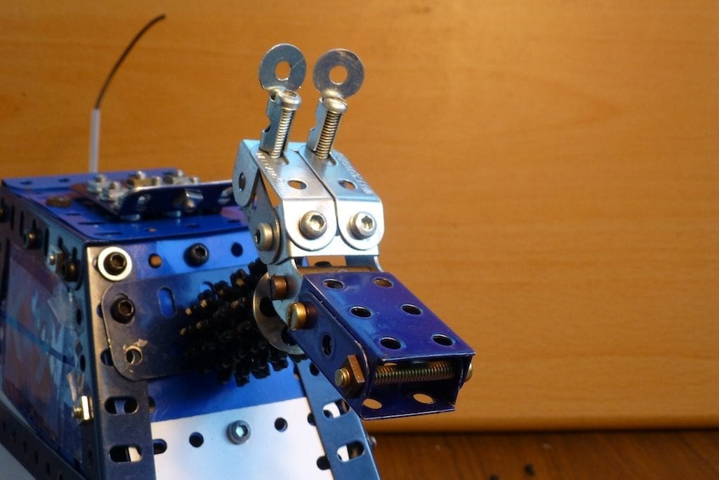 This is a robot toy dog.