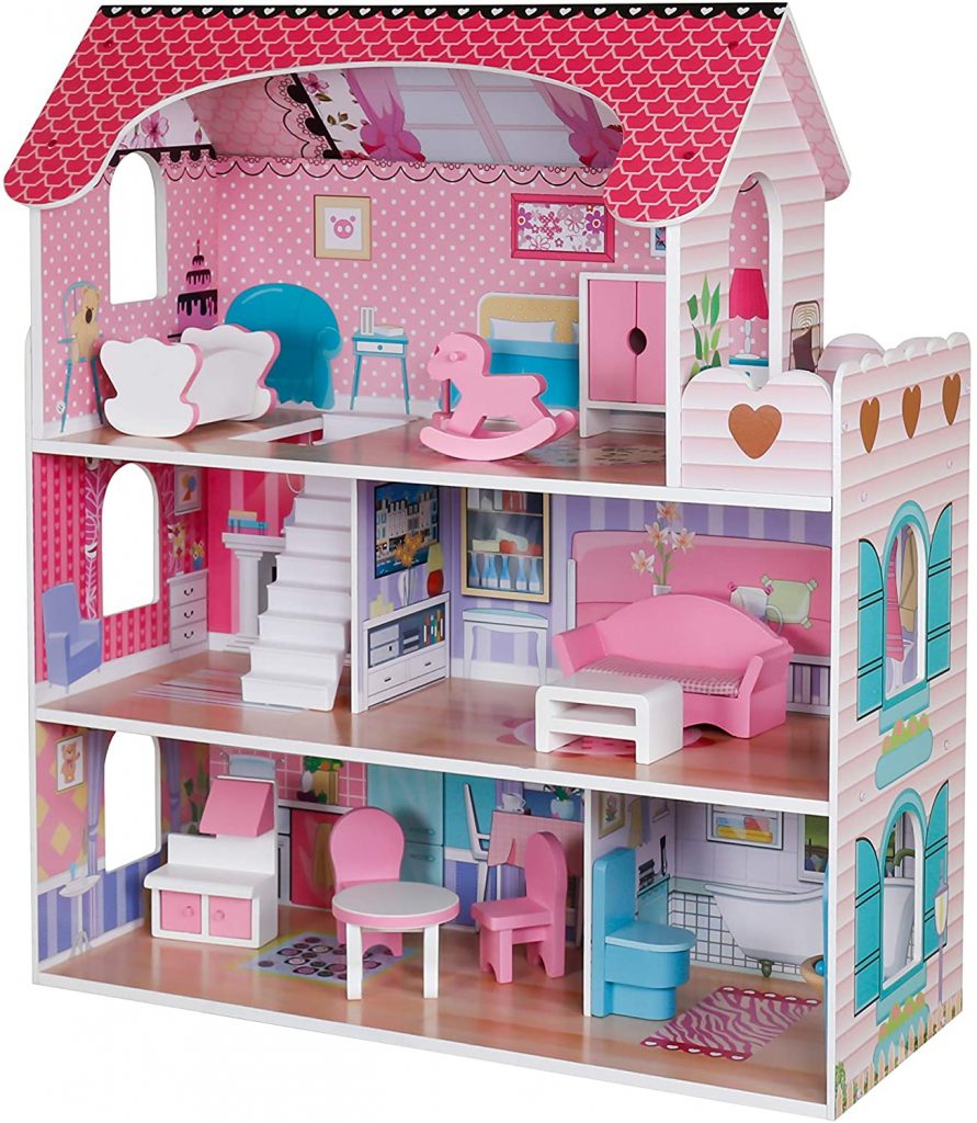 Wooden dollhouse furniture from Pidoko