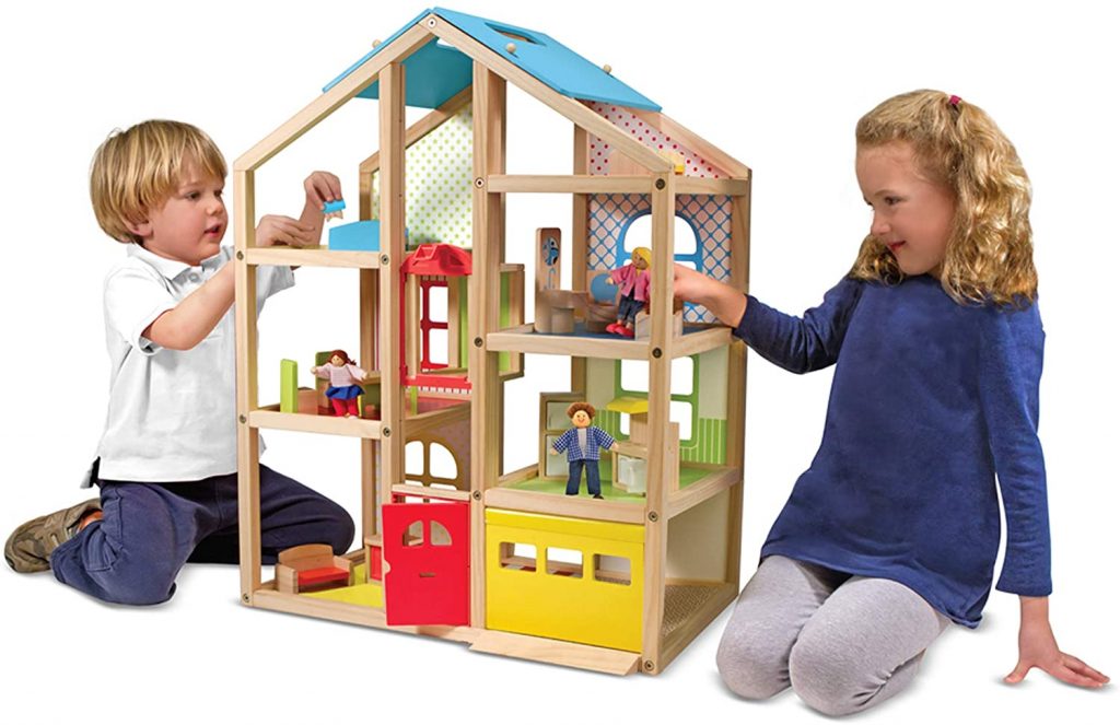 wooden dollhouse furniture from Melissa & Doug. check out dollhouse wooden furniture