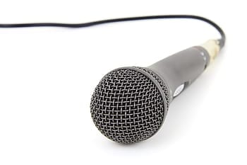 a regular microphone with wire. this can be used for speaking and singing. Both kids and adult can use this microphone.