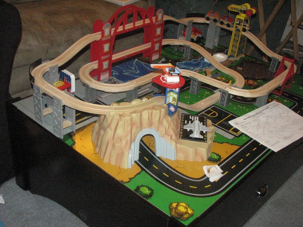 As a child, you must have thought about having your very own train table.
