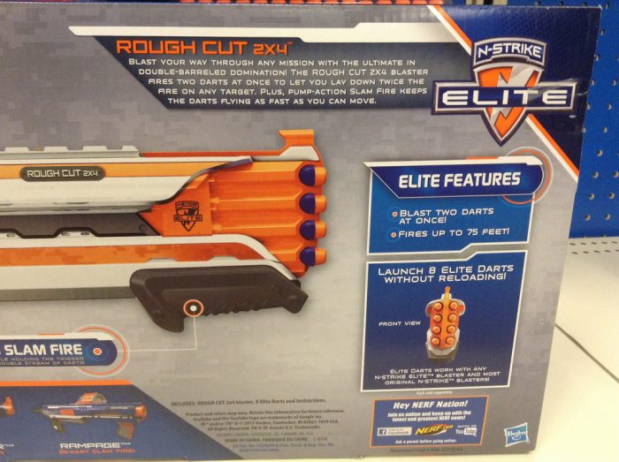 You can see here the description of one of the auto Nerf guns for kids.