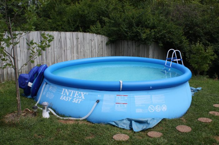a nice swimming pool for small children - small and compact