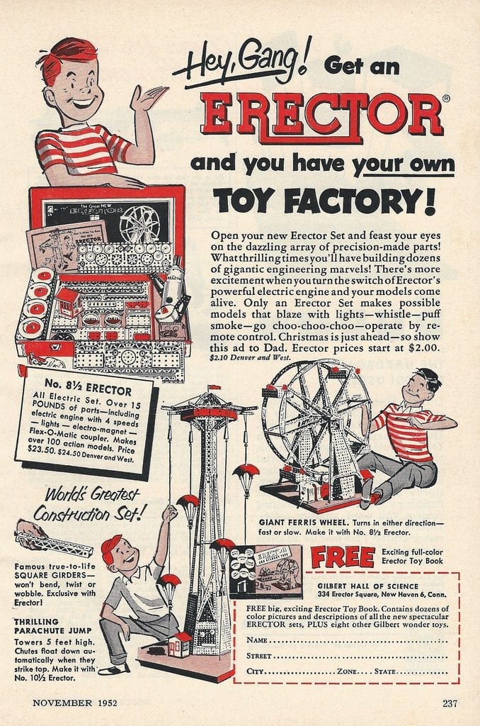 Your kids will learn a lot from this erector set that will inspire them to improve their skills.