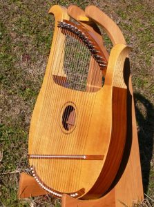 lyre harp is decorative. It goes well in any household.