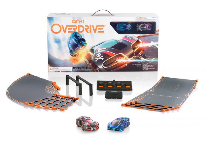 Keep the race car circuit clear of debris whenever it’s in use. Anki Overdrive with two mobiles and circuit