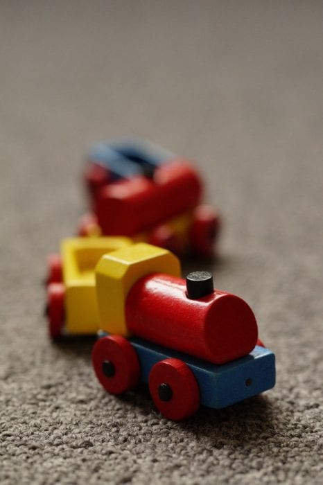 best train pretend wooden toys for toddlers, made from natural wooden toys and non-toxic paints