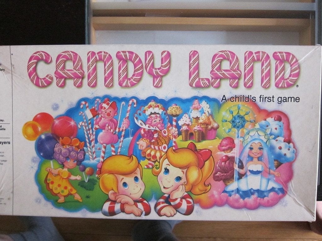 Get ready with the game "Candyland." It never gets old! It's an exciting way to learn colors. Your child will certainly enjoy playing this.