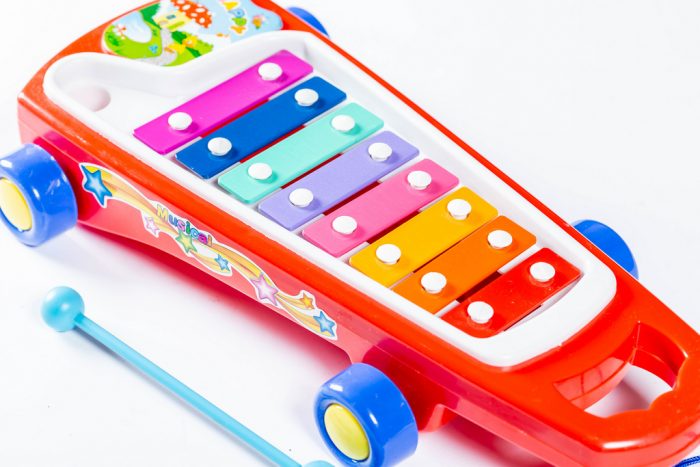 xlophone provides music that kids will love. try the one from fisher-price.