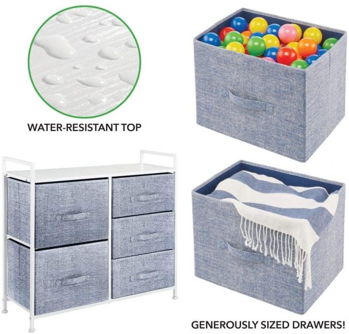A water resistant nursery drawer.