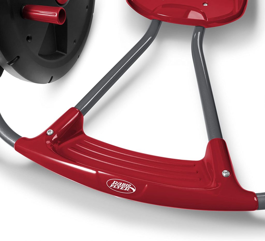 The Radio Flyer Cyclone offers different modes of play. It’s easy to use and easy to learn. It supports your child’s upper body strength because kids will not use their feet or legs to make it work.