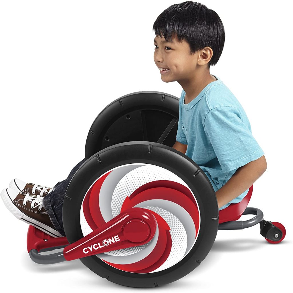 Radio Flyer Cyclone offers unlimited outdoor fun. It is made of a solid steal frame.