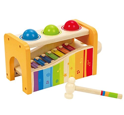 This is a xylophone with beautiful sounds that a baby will love. It is also colorful and will surely attract the kid's attention. This is one of the best toys for your child. 