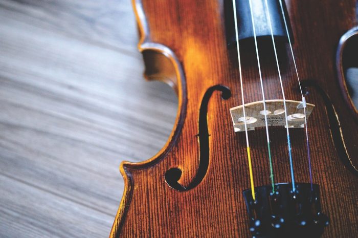 A real violin made of wood