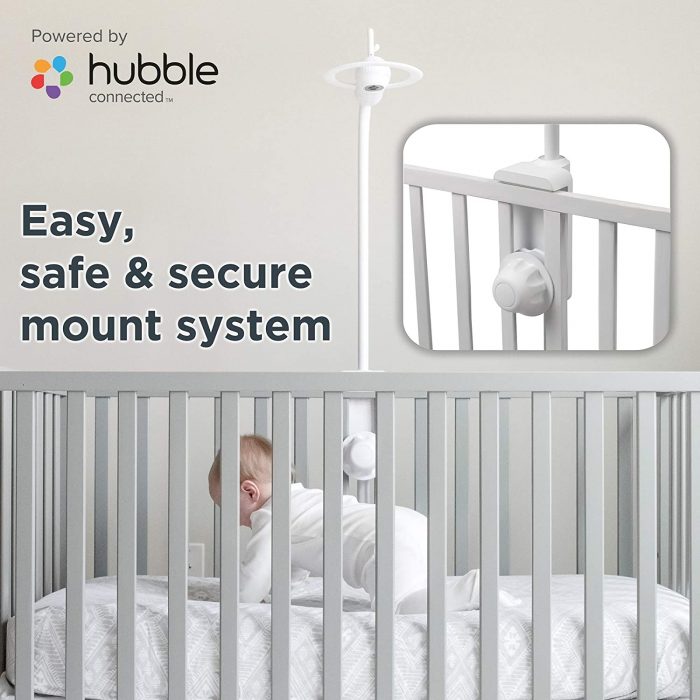 this smart monitor has advanced features that will allow you to look after your baby anytime anywhere. It has a high-quality camera with night vision which gives you a clear video feed at nighttime.