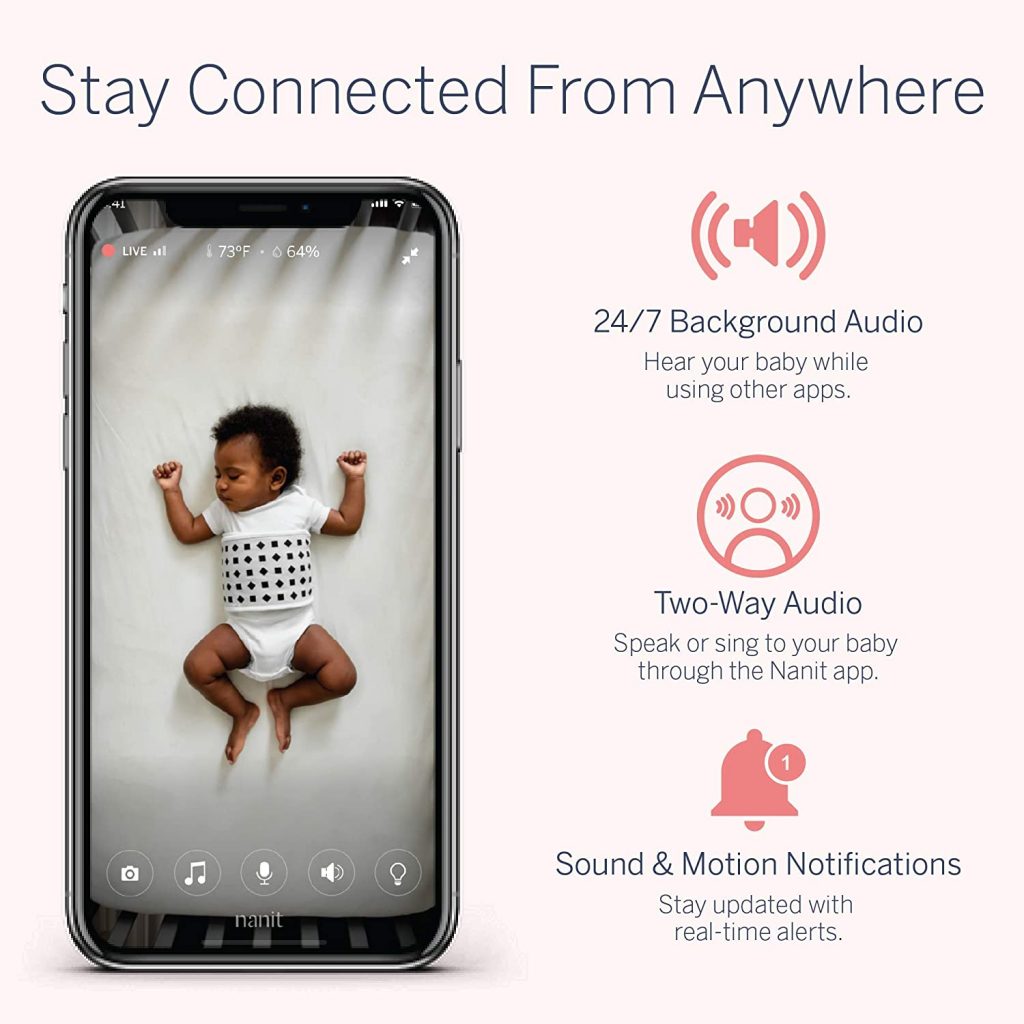 Nanit Pro clear vision. Stay connected anywhere in the house with Nanit Pro. Nanit Pro has 24/7 background audio and sound & motion notifications.