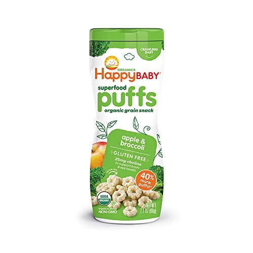 Happy Baby Organic Infant Superfood Puffs. This Happy Baby Organic Infant food is gluten free.