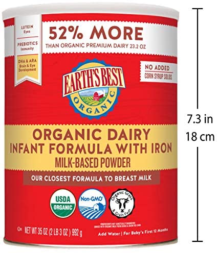 Earth's Best Organic Formula can help your baby feel satisfied after breastfeeding