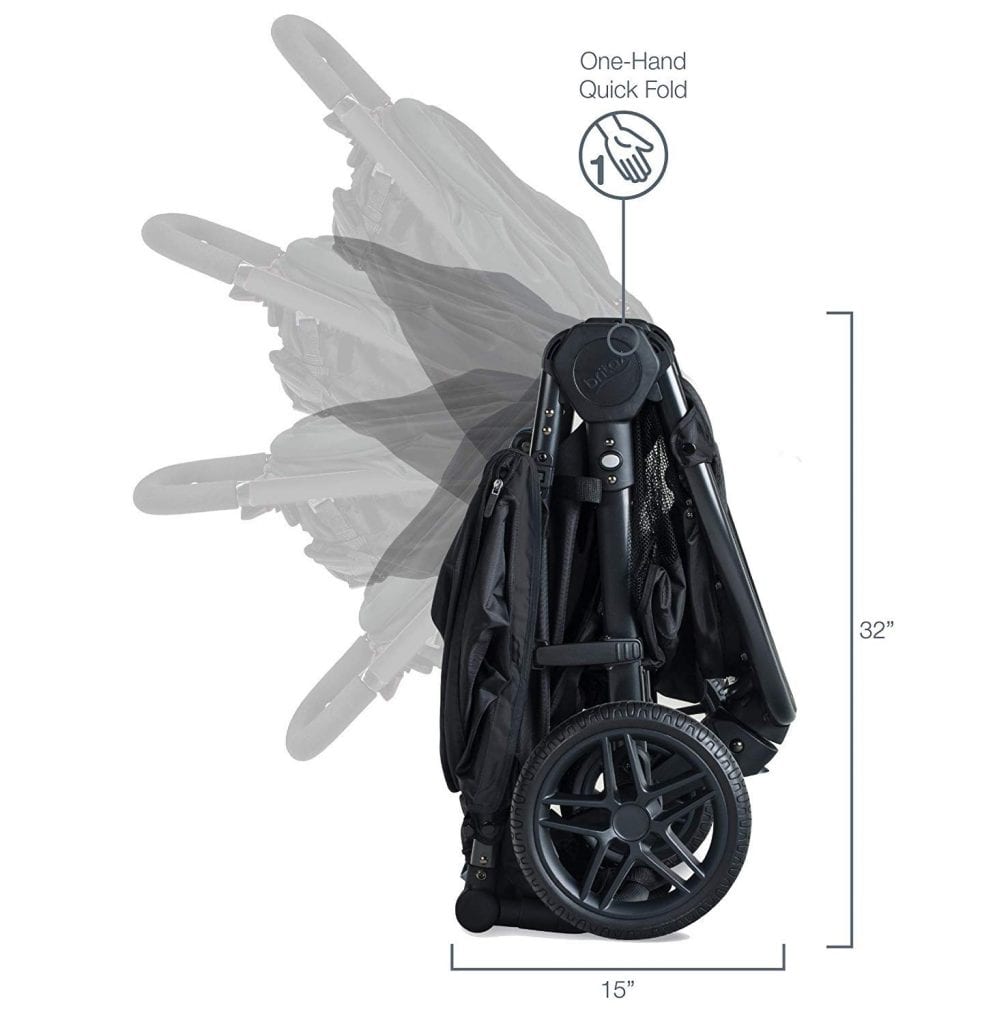 how to fold britax b free stroller