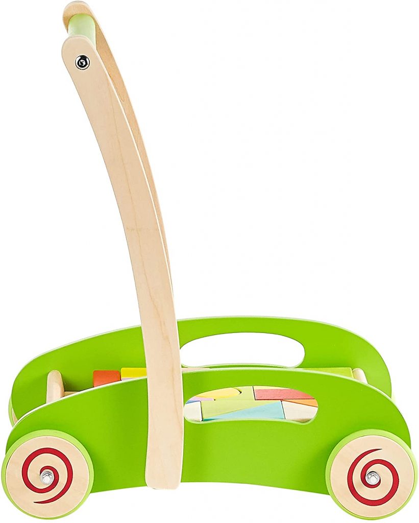 push cart for a baby - This walker comes with a colorful and lovely design and it includes brightly colored blocks.