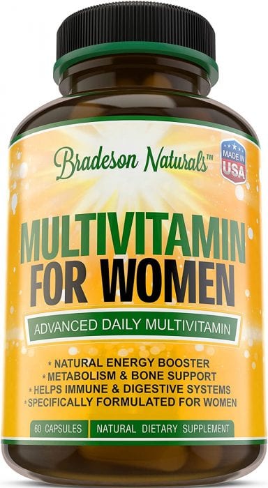 Bradeson Naturals For Women: Natural Energy Booster and Metabolism & Bone Support