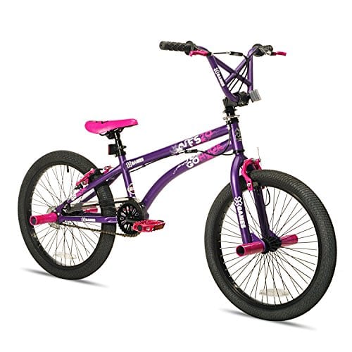  X-GAMES FS20 FREESTYLE BMX BIKE - DIAMONDBACK GRIND BMX BIKE, MATTE BLACK, ONE SIZE - MONGOOSE CRAZE 20" GIRL’S FREESTYLE BMX BIKES - This is a kids BMX race bike that’s cheap, and it lets the girls have some fun by offering different bikes for either boys and girls. These pro bikes have a comfortable X-Games saddle, and have brakes in the front and rear for extra safety. It’s a Kids BMX bike that has some good strength to it, allowing your kid to do all the skate park tricks with ease.