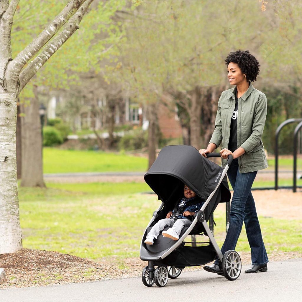 Nuna Pepp stroller with mom