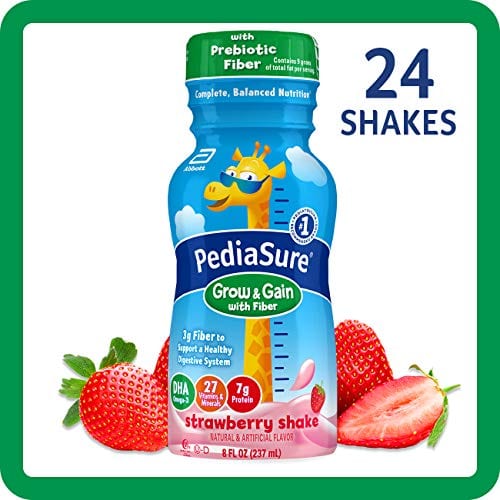 PediaSure Grow Gain with Fiber premade drink is rich in vitamins, minerals and protein,. PediaSure has Strawberry flavor that every kid will enjoy.