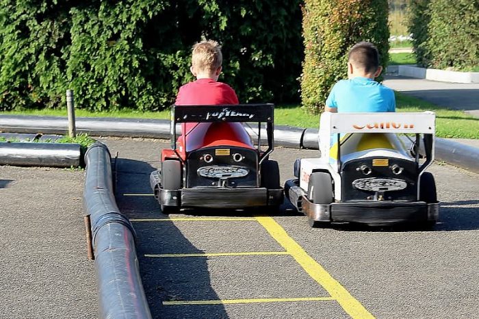 the kids' go-kart can go up to160mph and are mainly used to race, not leisure activities.