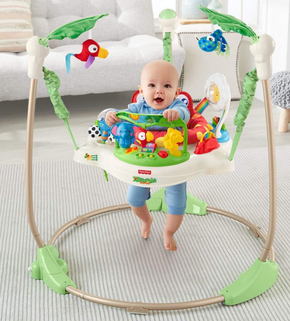 It comes with with a fun activity center and lets your child learn to stand on two legs