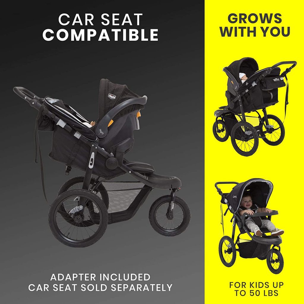 These strollers for big kids are recommended for children up to 50 pounds. Indeed, it can accommodate big kids