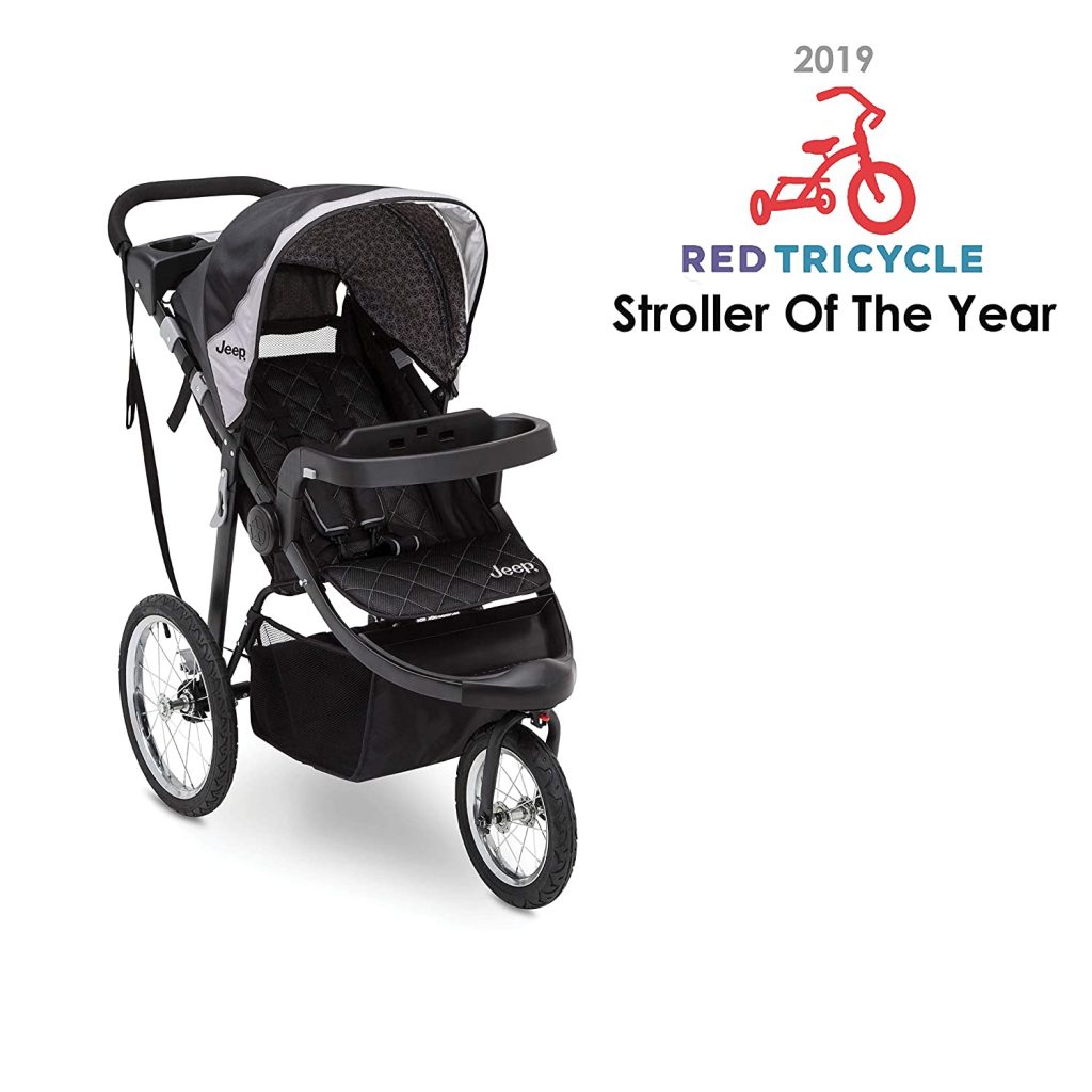 Jeep Deluxe Patriot Open Trails Jogger Stroller - stroller of the year. The stroller is made of attractive color pops and high-grade fabric materials for a more stylish look