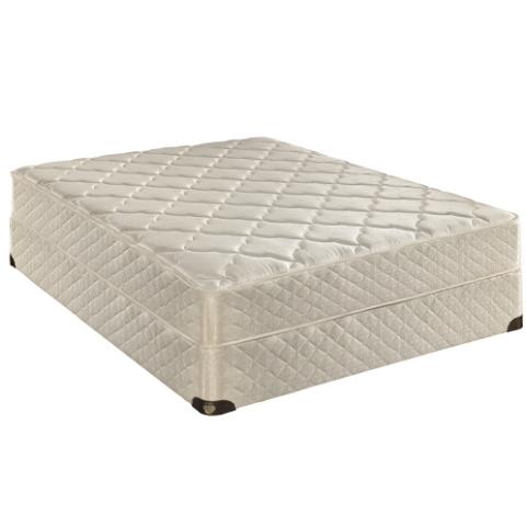 A plain twin mattress.