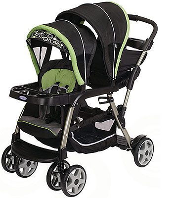 graco double stroller green